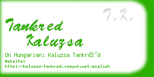 tankred kaluzsa business card